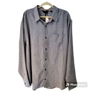 141. Outpost XXL Men's Grey Button Down